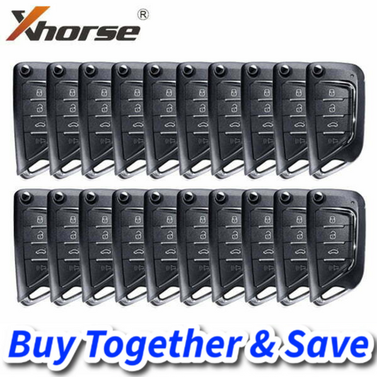 Bundle of 20 / Xhorse – 4-Button / Universal Remote Flip Key for VVDI Key Tool (Wired)