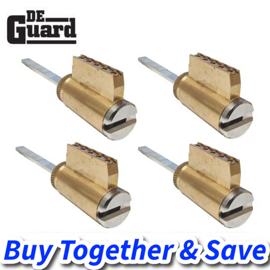 (Bundle of 4) DeGuard High Security – (Key-In-Knob) KIK Cylinder – 206 Keyway – 26D – Satin Chrome