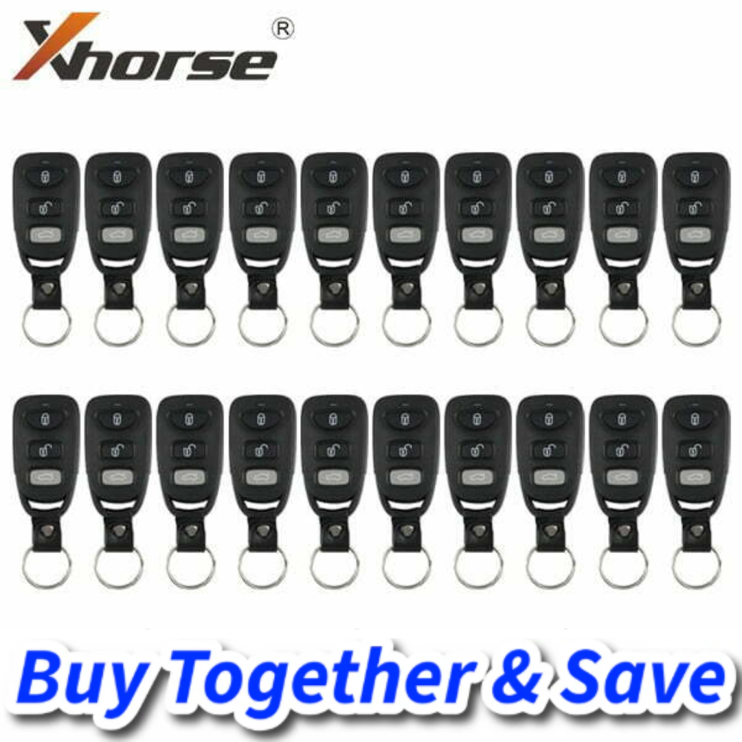 Bundle of 20 / Xhorse – Hyundai Style / 4-Button Universal Remote for VVDI Key Tool / XKHY01EN (Wired)