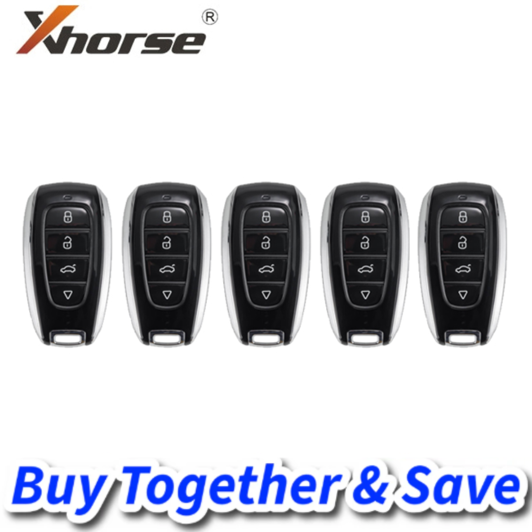 Bundle of 5 / Xhorse – Subaru Style XM38 Series / 4-Button Universal Smart Key / XSBR0EN