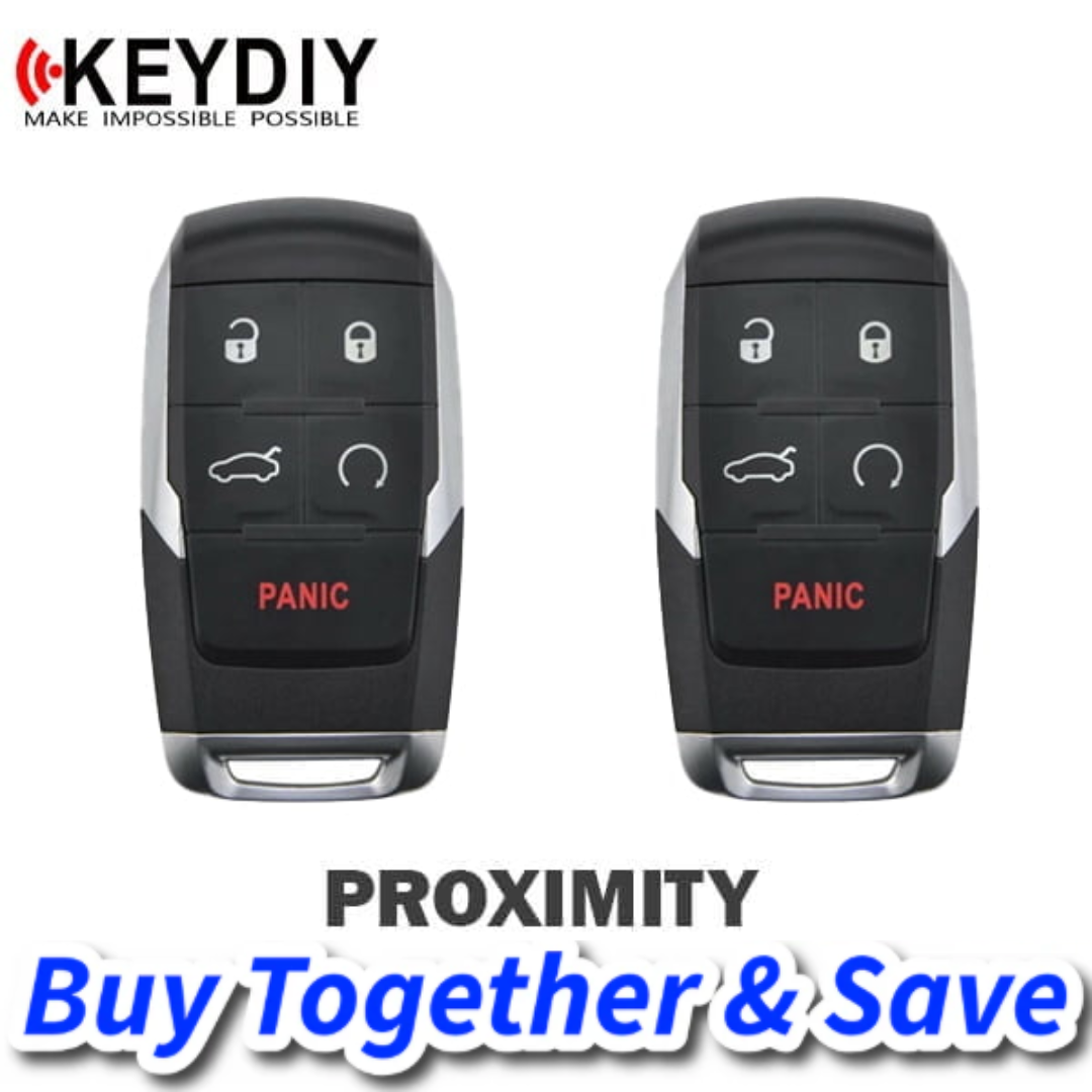 Bundle of 2 / KEYDIY – 5-Button Universal Smart Key w/ Proximity Function (KD-ZB18)