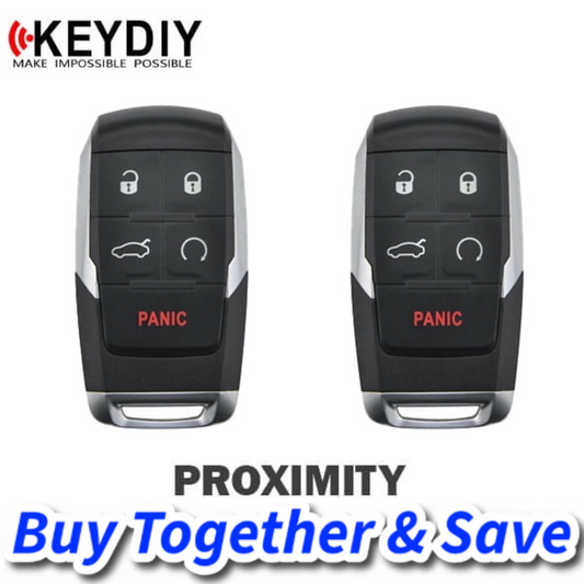 Bundle of 2 / KEYDIY – 5-Button Universal Smart Key w/ Proximity Function (KD-ZB18)
