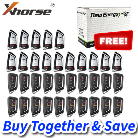Xhorse Ultimate Universal Remote Kit: 35 Keys w/ Proximity Function (Knife Style XSKF20EN & XSKF30EN) + FREE 100 CR2032 Batteries
