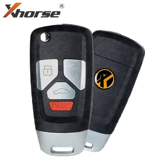 Xhorse Audi Style / 4-Button Universal Flip Key Remote for VVDI Key Tool (Wired) / XKAU02EN
