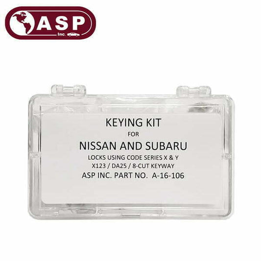ASP – 1982-2011 Nissan Infiniti Subaru / X123 / DA25 / Keying Tumbler Kit / A-16-106