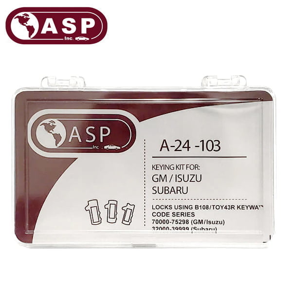 ASP – 2004-2019 GM/Subaru/Hummer B110 Keying Tumbler Kit / A-24-103