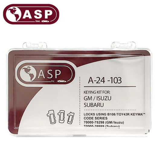 ASP – 2004-2019 GM/Subaru/Hummer B110 Keying Tumbler Kit / A-24-103