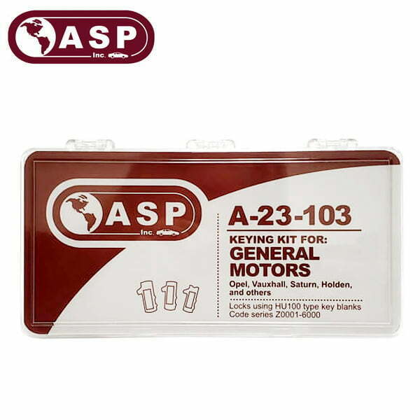 ASP – 2008-2019 GM High Security / HU100 / Keying Tumbler Kit / A-23-103