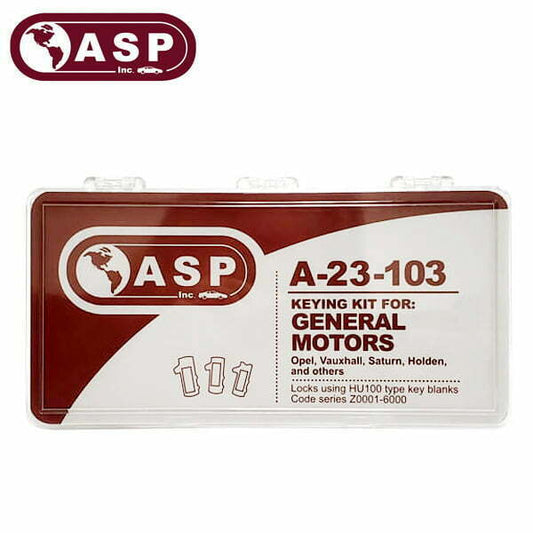 ASP – 2008-2019 GM High Security / HU100 / Keying Tumbler Kit / A-23-103