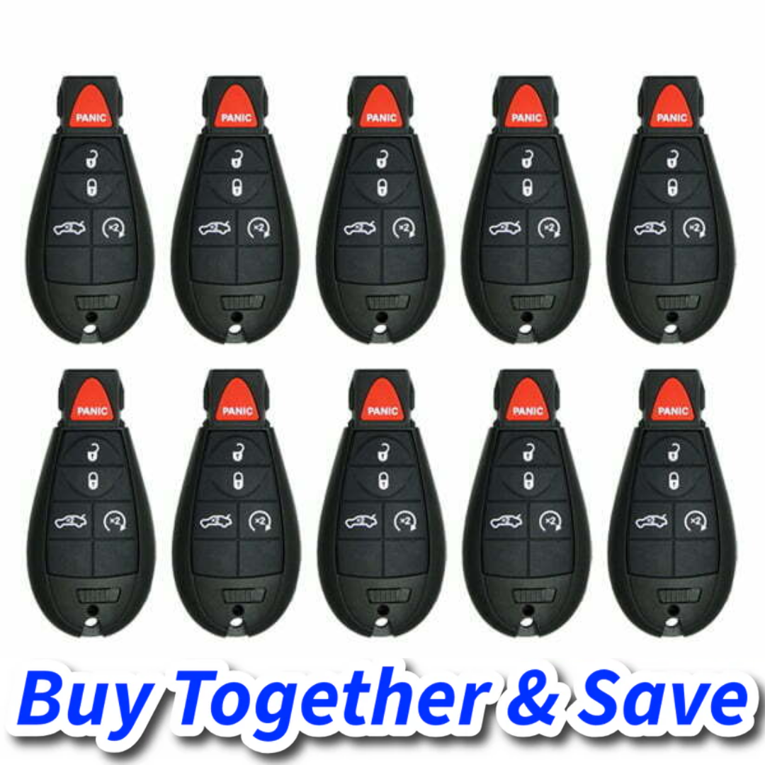 Bundle of 10 / 2012-2016 Dodge Dart / 5-Button Fobik Smart Key / PN: 56046773AA / FCC ID: M3N32297100 (Aftermarket)