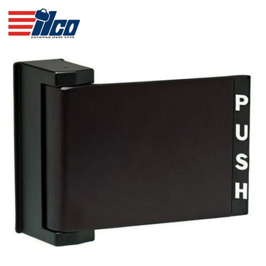 ILCO – 459 Series Storefront Paddle – Push to Left – Finish: Clear / Dark Bronze / Black