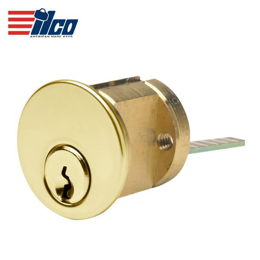 ILCO – 7075 Rim Cylinder SX10 Schlage C-K Keyway / 5 Pin / Long Standard 2 3 ⁄ 8” / 03- Bright Brass / KA2