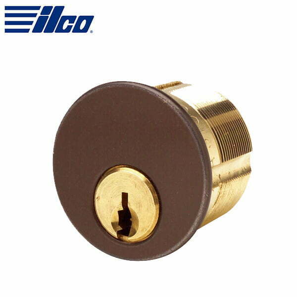 ILCO – 7165 Mortise Cylinder – 1″ / 5 Pin / Kwikset / Adams Rite Cam / 46-Durocolor Brown Aluminum / KA2