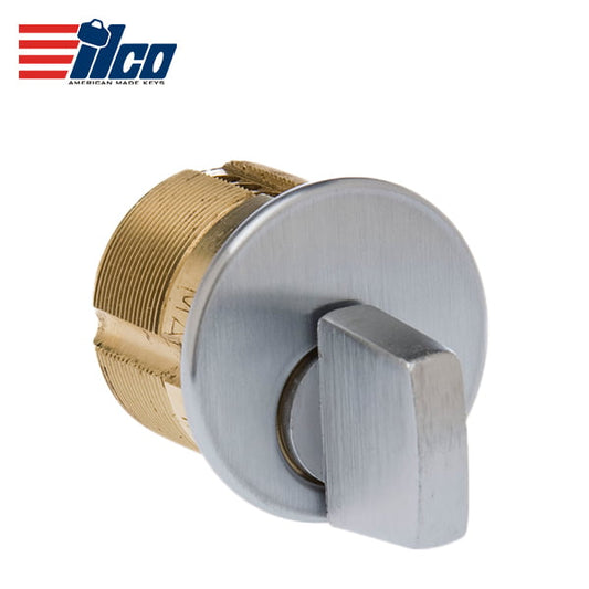 ILCO – 7181 – Thumb Turn Mortise Cylinder / 1 1/8″ / Adams Rite Cam / 26D – Satin Chrome