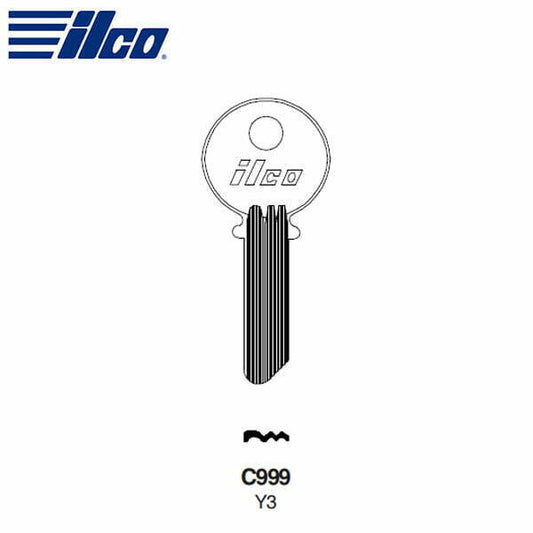 ILCO – C999-Y3 / Yale – EN11C4R Key Blank