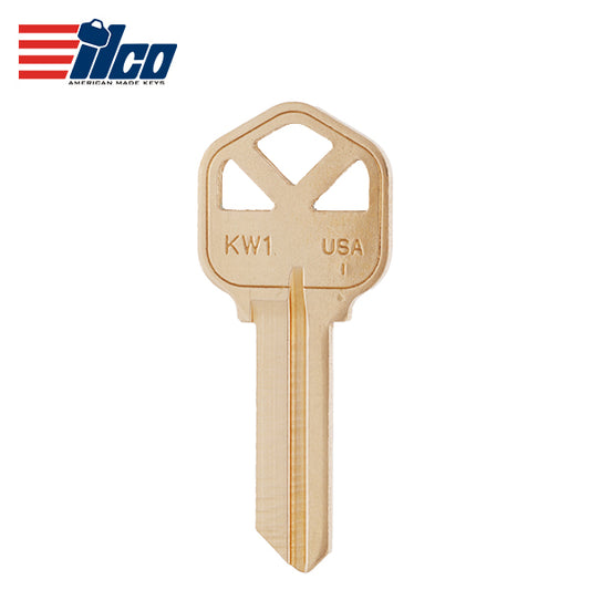 ILCO KW1 Key Blank / Kwikset / Brass Finish