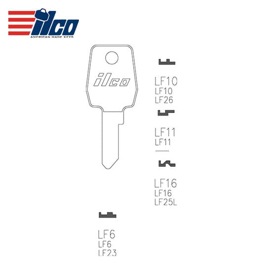 ILCO – LF10 Lowe & Fletcher Key Blank