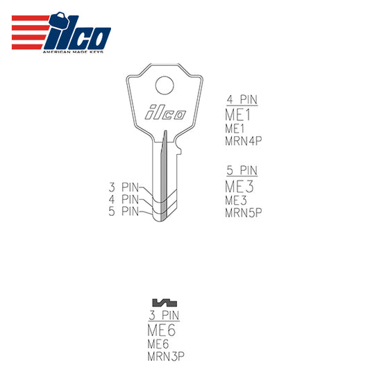 ILCO – ME1 Meroni Key Blank