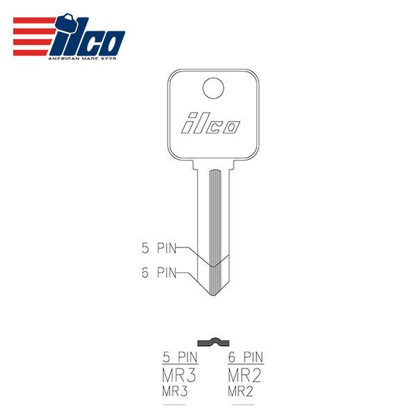 ILCO – MR3 Key Blank