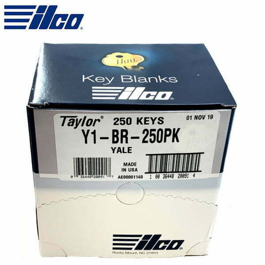 ILCO Y1 / 999 / Yale Keyway / 250 Pack (Y1-BR-250PK)