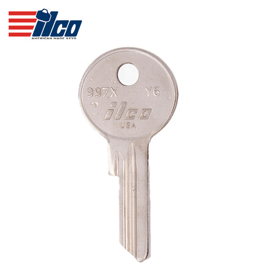 ILCO – Y6 997X Yale Lockset Key Blank / Nickel Plate