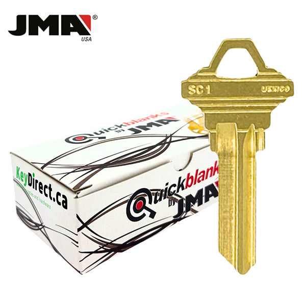 JMA – SC1BR Schlage Metal Blank Key / Brass / SLG-3E / 50 Pack