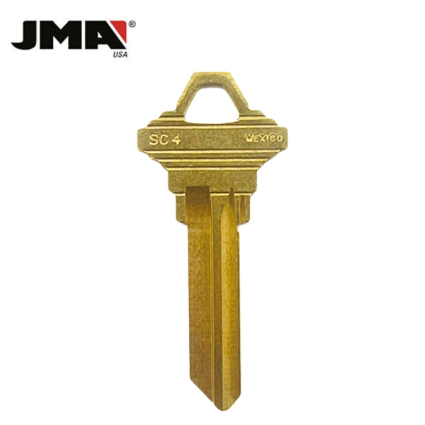 JMA – SC4BR Metal Key Blank For Schlage / Brass / SLG-4E