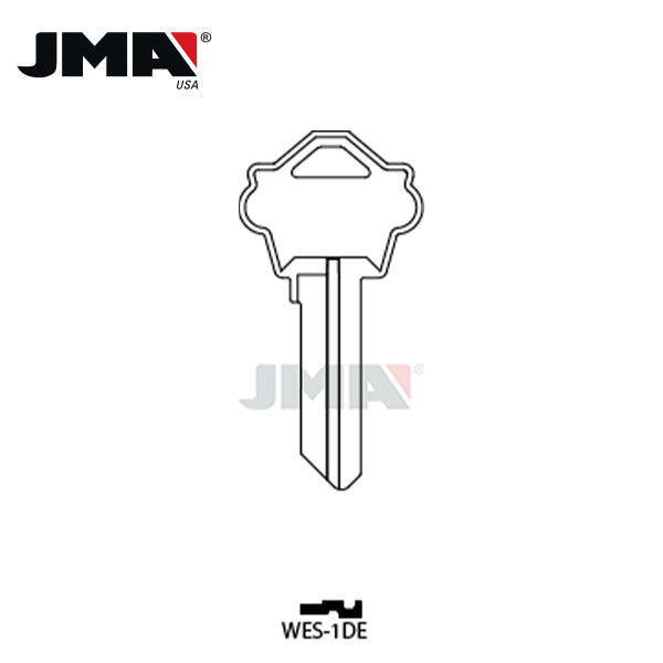 JMA – WK2BR Metal Key Blank For Weslock / WES-1DE