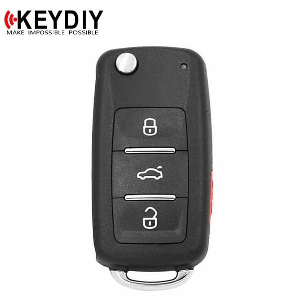 KEYDIY – VW Style / 3-Button Universal Flip Key Remote w/ Integrated Chip (KD-NB08-3+1)