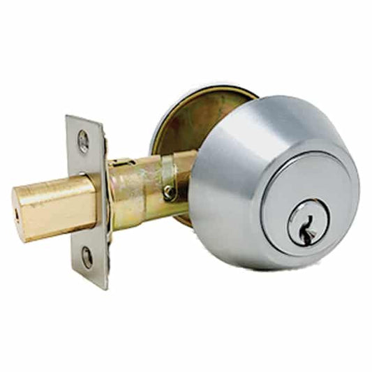 KROME – Grade 3 Deadbolt / Solid Brass 26D / Schlage “C” Keyway
