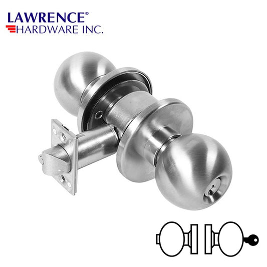 LAWRENCE HARDWARE 5000 Series – Grade 1 – Entrance – 32D – Heavy Duty Ball Knob / Door Knob / LH5004