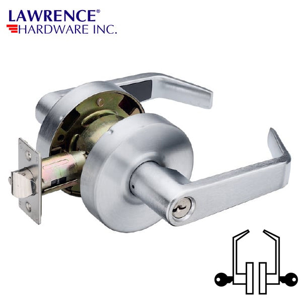 LAWRENCE HARDWARE 5300 SERIES – Communicating / US26D Lever Lockset (Double classroom) / LH5325