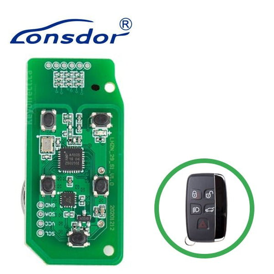 Lonsdor – 2015-2018 Jaguar Land Rover 5-Button PCB – Adjustable Frequency – Can be Modified RKE and PKE Functions / Smart Key for Lonsdor K518 & K18 PRO & KH100+