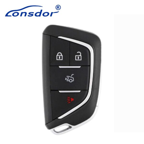 Lonsdor – CD30-11 Cadillac Style – 4-Button Universal Smart Key – ID46+ID49+1D4A – Adjustable Frequency (Aftermarket)
