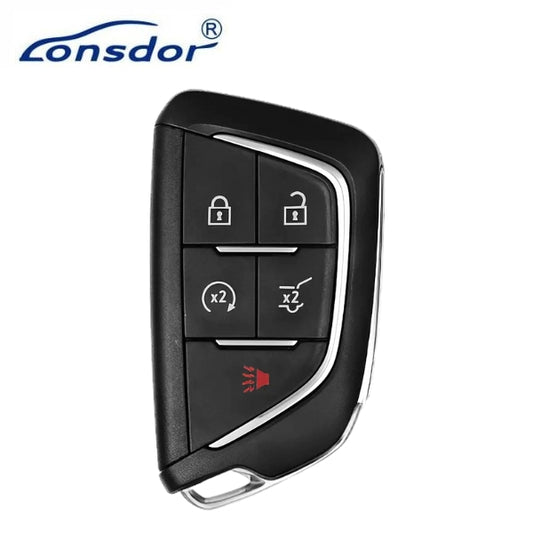 Lonsdor – CD30-12 Cadillac Style – 5-Button Universal Smart Key – ID46+ID49+1D4A – Adjustable Frequency (Aftermarket)