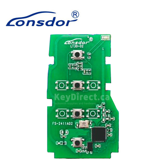 Lonsdor – LT30-2 – 2022-2024 Toyota 4-Button Universal Smart Key PCB