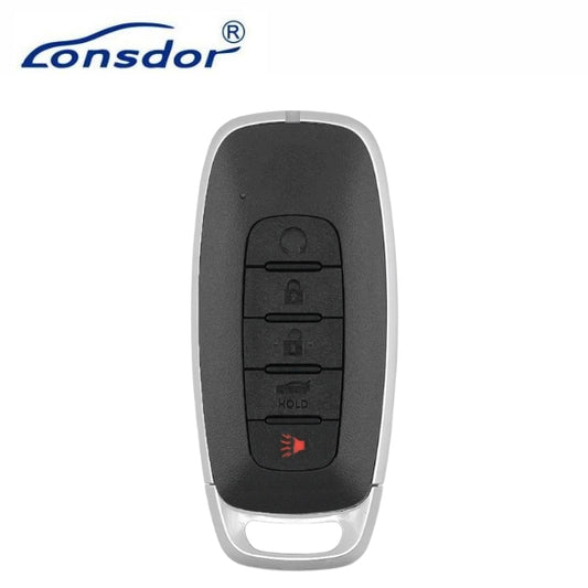 Lonsdor – NS30-16 Nissan Style – 5-Button Universal Smart Key – ID46+ID47+ID4A – Adjustable Frequency (Aftermarket)