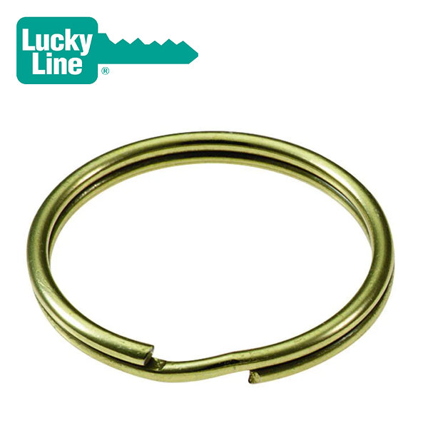 LuckyLine – 1″ Brass-Plated Tempered Steel Split Key Rings – 200/Pkg / 77475