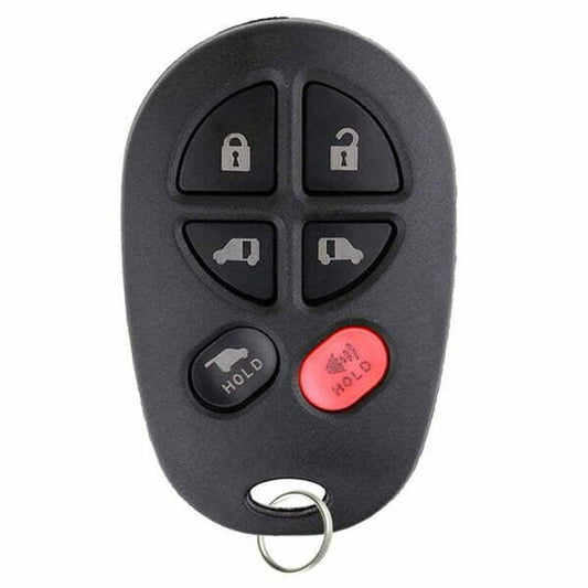 2004-2018 Toyota Sienna / 6-Button Keyless Entry Remote / GQ43VT20T (Aftermarket)