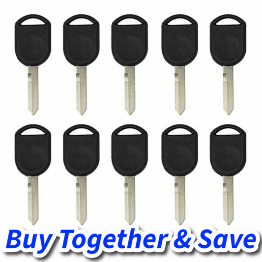Bundle of 10 / Ford H92 Transponder Key – 4D63 80-Bit (Aftermarket)