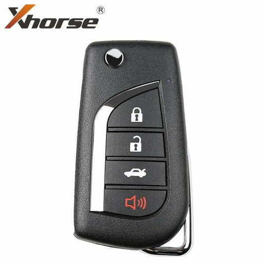 Xhorse – Toyota Style / 4-Button Universal Flip Key Remote for VVDI Key Tools / XKTO10EN (Wired)