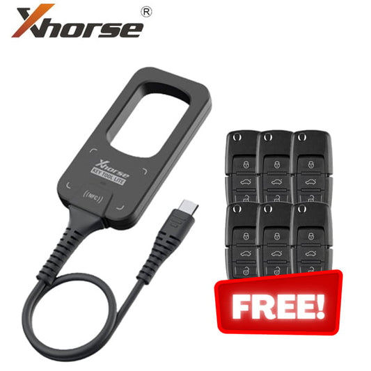 Xhorse – VVDI BEE – Key Tool Lite + FREE 6pcs XKB501EN Wired Remotes / ONLY Works With Android Phones (XDKML0EN)